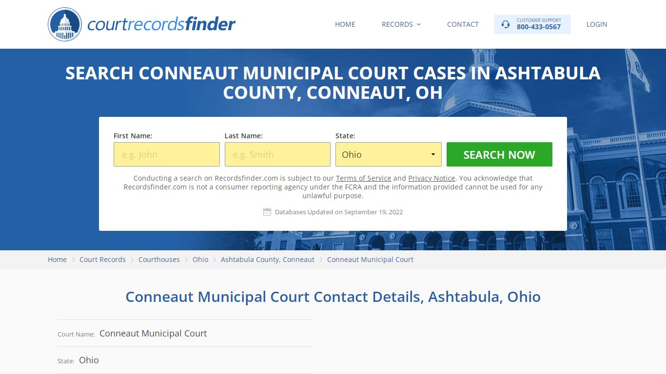 Conneaut Municipal Court Case Search - RecordsFinder