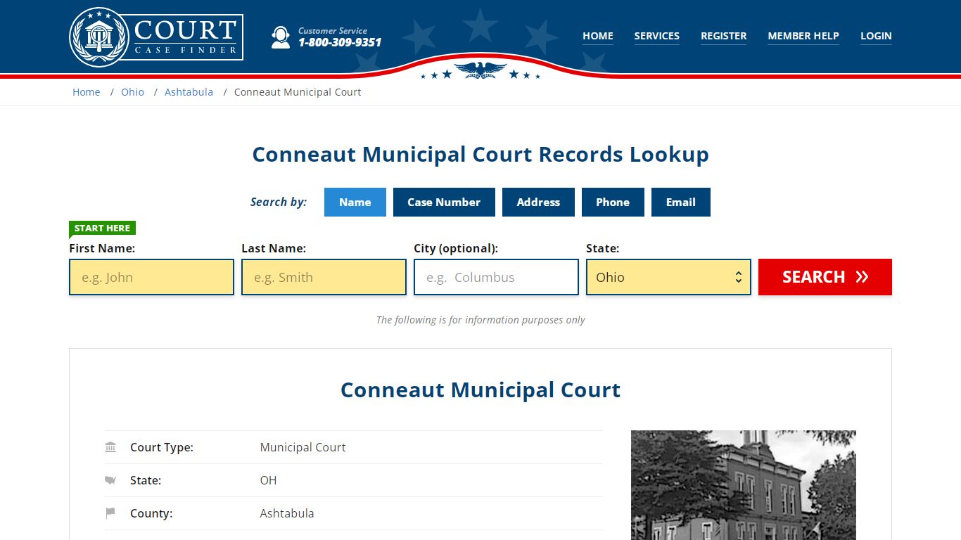 Conneaut Municipal Court Records Lookup - CourtCaseFinder.com