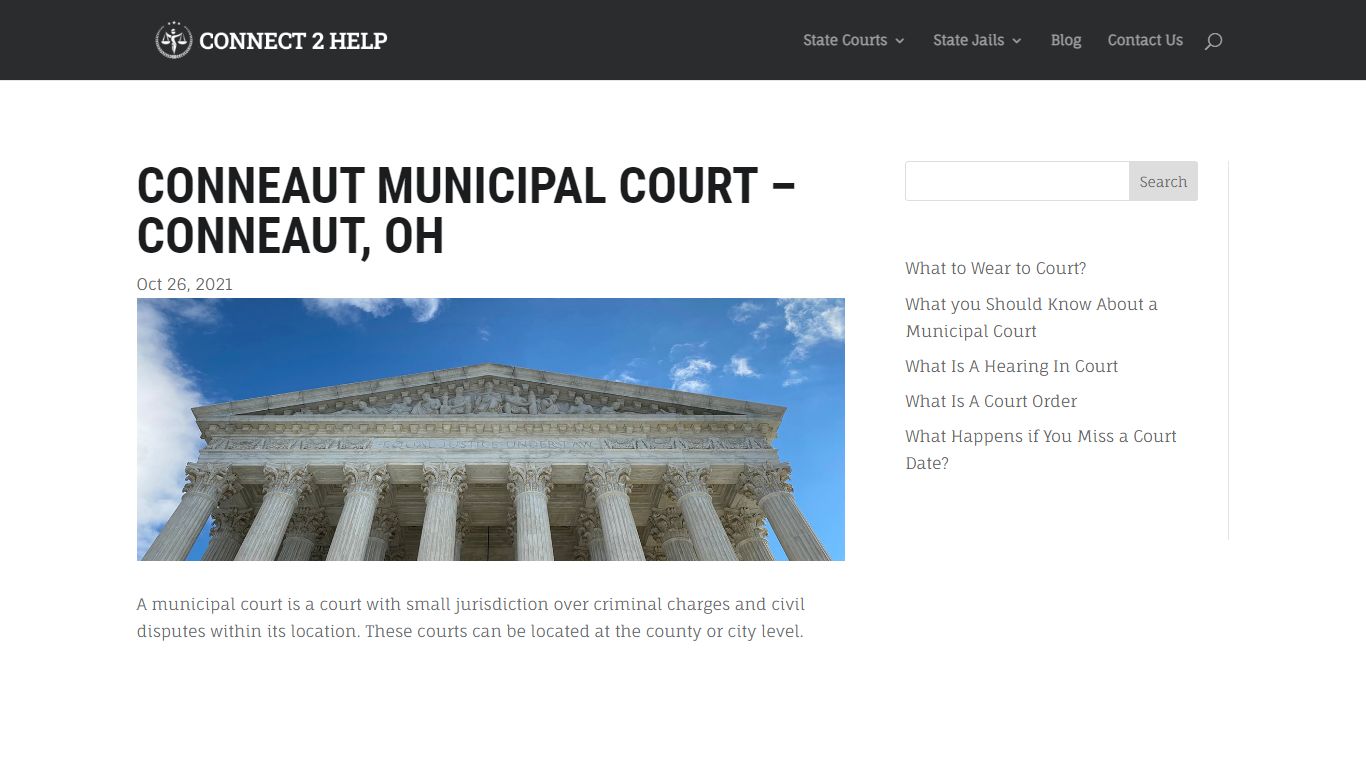 Conneaut Municipal Court - Conneaut, OH - Connect 2 Help